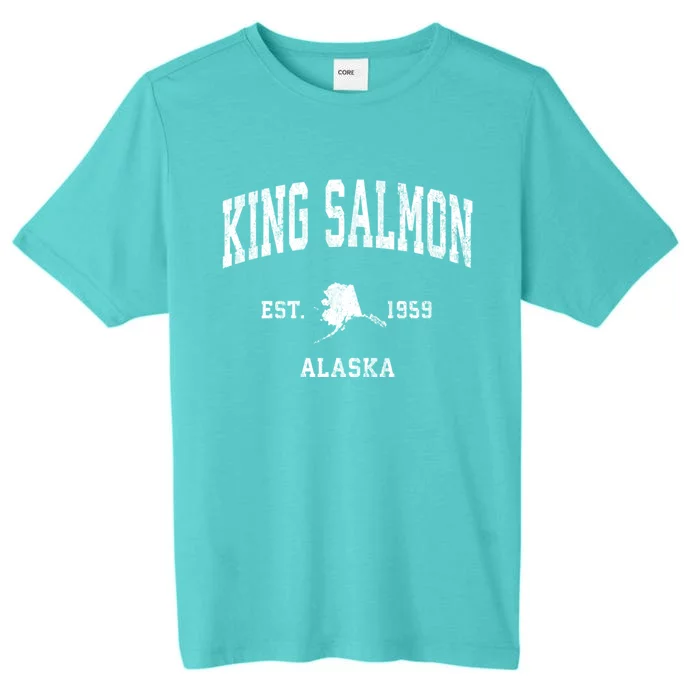 King Salmon Alaska Ak Vintage Athletic ChromaSoft Performance T-Shirt