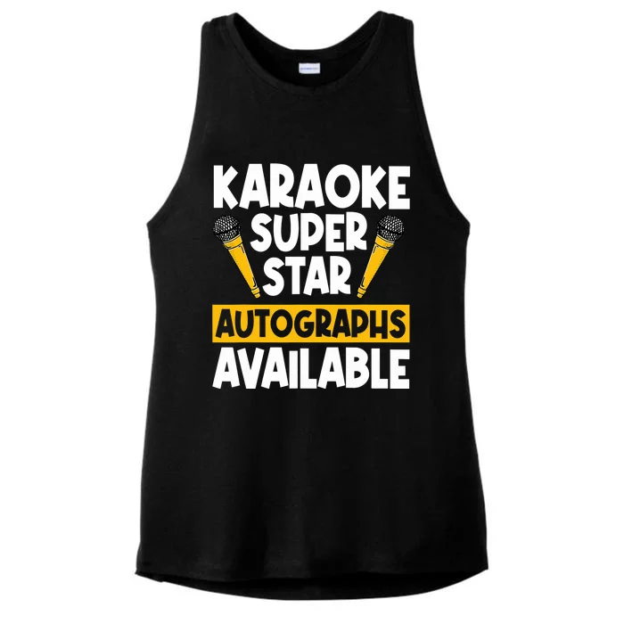 Karaoke Superstar Autographs Available KTV Singer Ladies Tri-Blend Wicking Tank