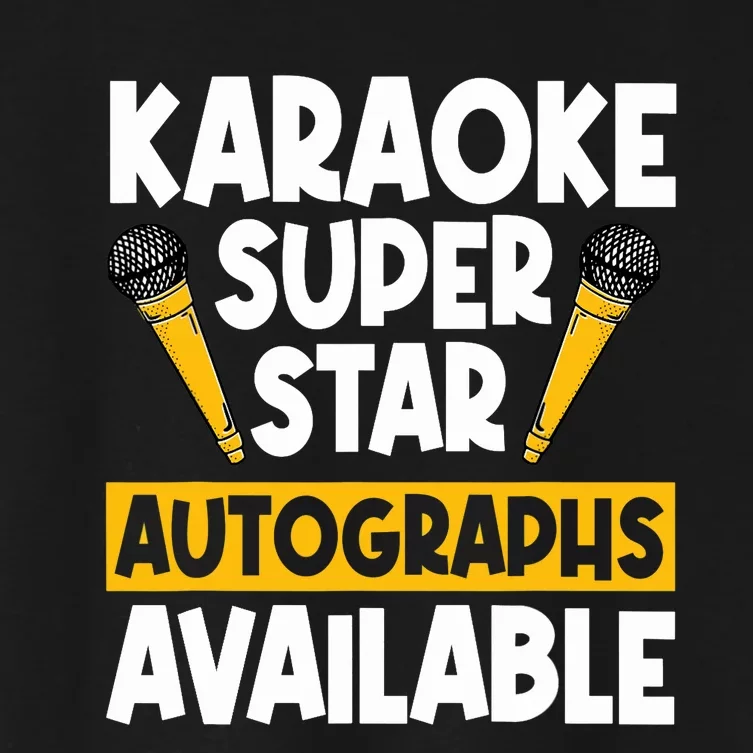 Karaoke Superstar Autographs Available KTV Singer Women's Crop Top Tee