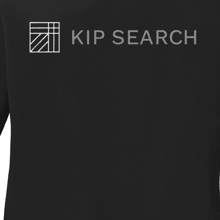 Kip Search Black And White Ladies Long Sleeve Shirt