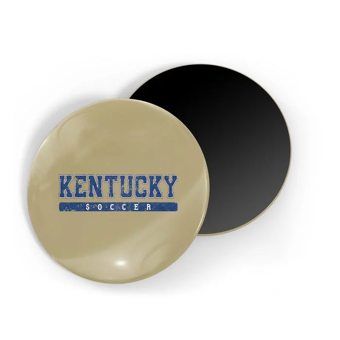 Kentucky Soccer Blue Vintage Text Magnet