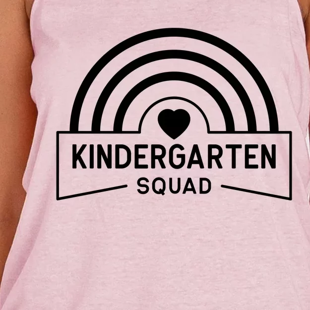 Kindergarten Squad Back To School Women's Knotted Racerback Tank