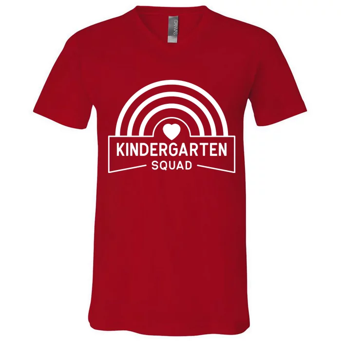 Kindergarten Squad Back To School V-Neck T-Shirt