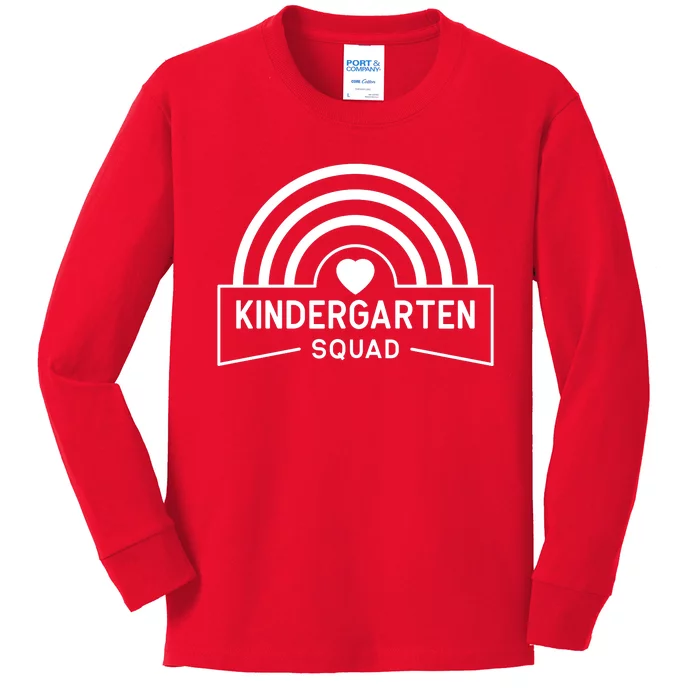 Kindergarten Squad Back To School Kids Long Sleeve Shirt