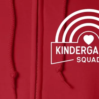 Kindergarten Squad Back To School Full Zip Hoodie