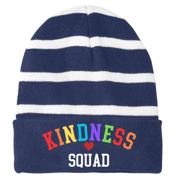 Kindness Squad Be Kind End Bullying Choose Kindness Always Kindness Matters Striped Beanie with Solid Band