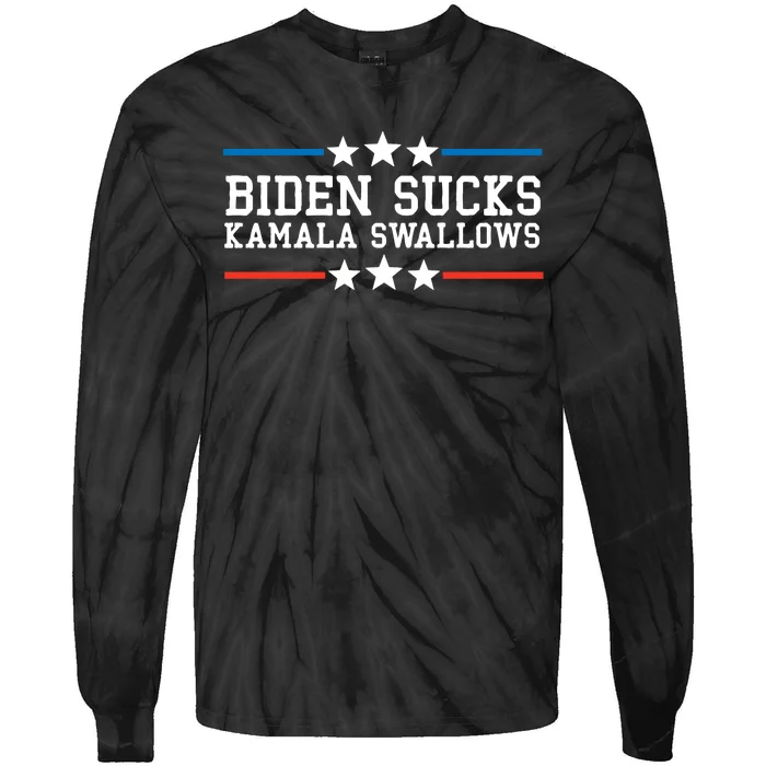 Kamala Swallows Biden Sucks Tie-Dye Long Sleeve Shirt