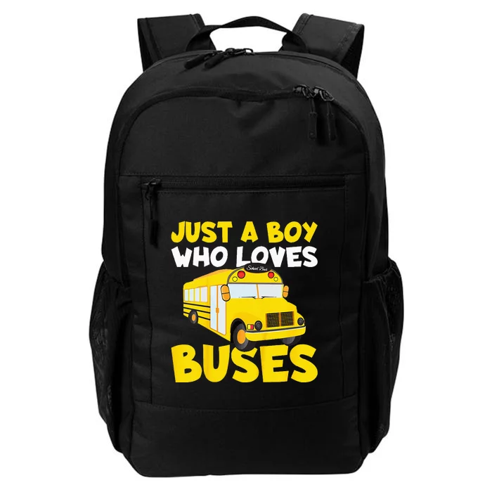 Kids School Bus Costume Just A Who Loves Buses Daily Commute Backpack