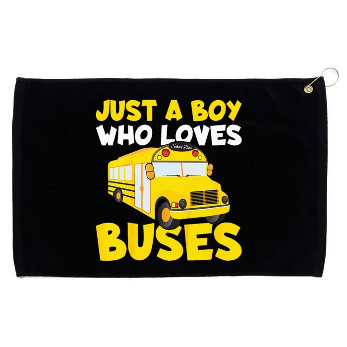 Kids School Bus Costume Just A Who Loves Buses Grommeted Golf Towel