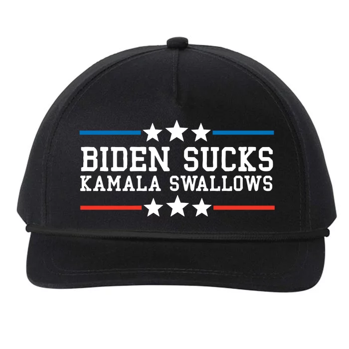 Kamala Swallows Biden Sucks Snapback Five-Panel Rope Hat