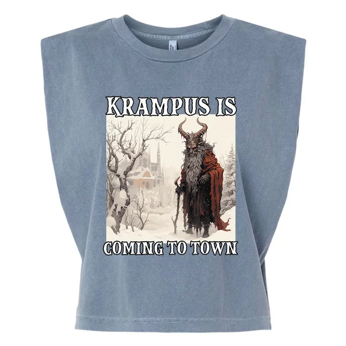 Krampus Santa Claus T Bavarian Legendary Figure Kramperl Garment-Dyed Women's Muscle Tee