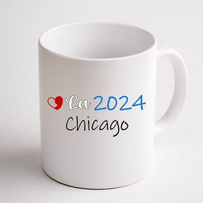 Kamala Supporter Chicago Dnc Comma La Heart Harris President Front & Back Coffee Mug