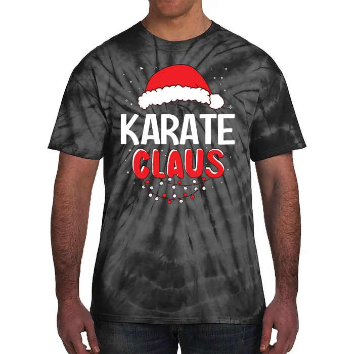 Karate Santa Claus Christmas Matching Costume Tie-Dye T-Shirt