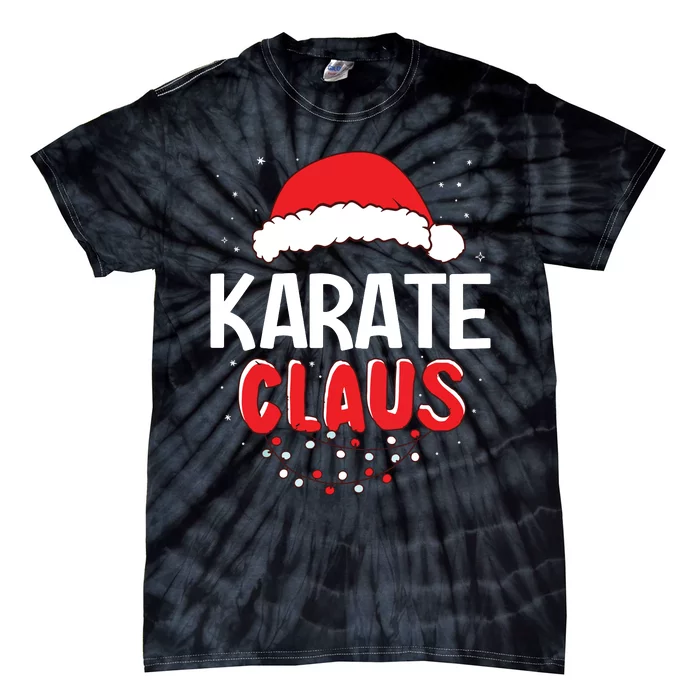 Karate Santa Claus Christmas Matching Costume Tie-Dye T-Shirt