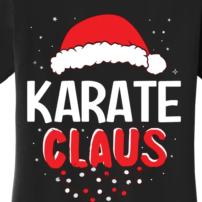 Karate Santa Claus Christmas Matching Costume Women's T-Shirt