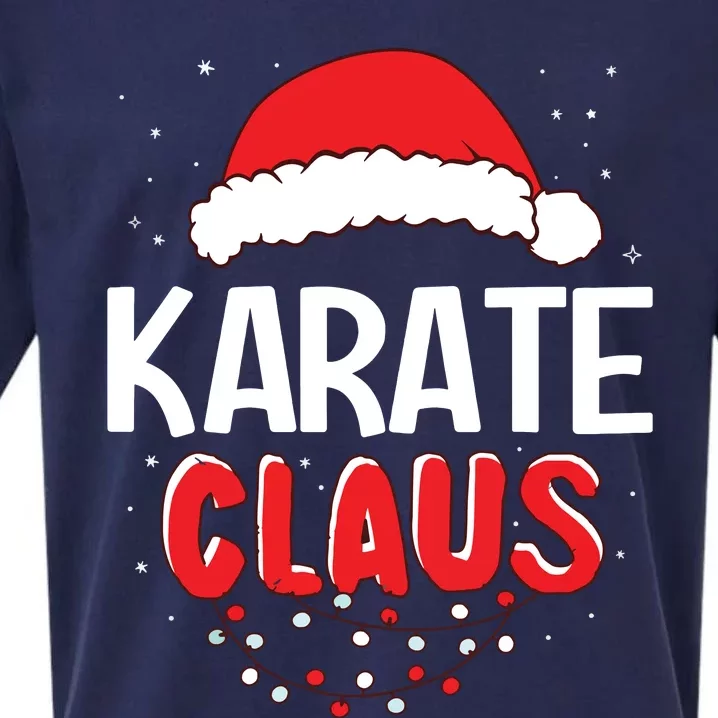 Karate Santa Claus Christmas Matching Costume Sueded Cloud Jersey T-Shirt