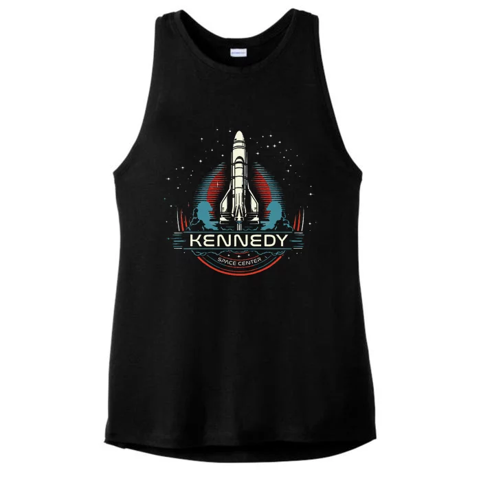 Kennedy Space Center Merritt Island Florida Shuttle Ladies Tri-Blend Wicking Tank