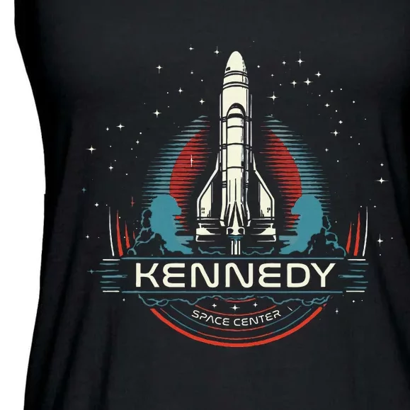 Kennedy Space Center Merritt Island Florida Shuttle Ladies Essential Flowy Tank