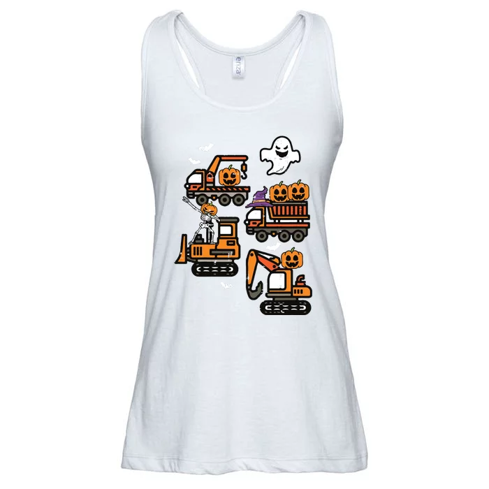 Kids Spooky Construction Trucks Halloween Costume Boy Ladies Essential Flowy Tank