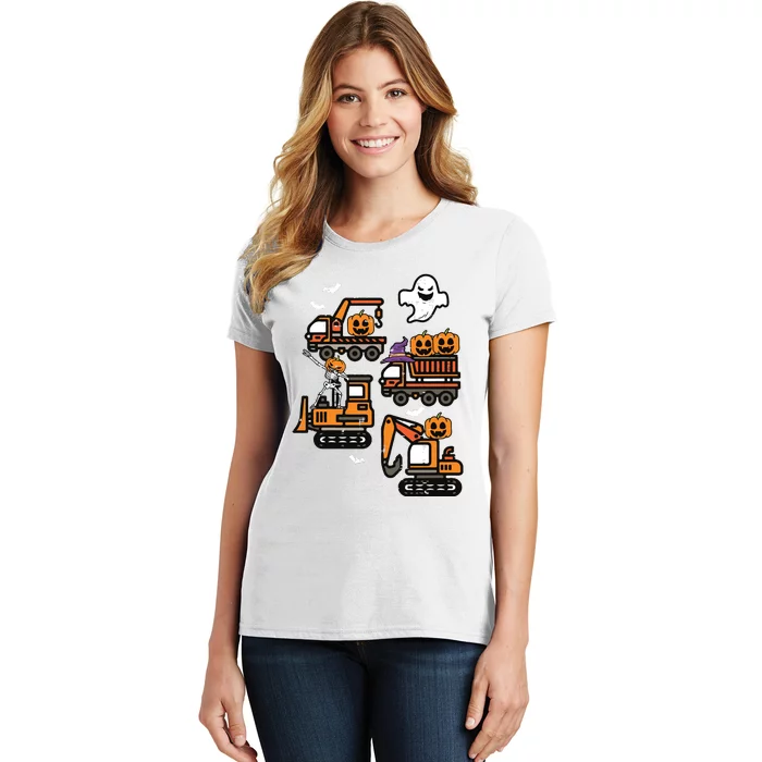 Kids Spooky Construction Trucks Halloween Costume Boy Women's T-Shirt