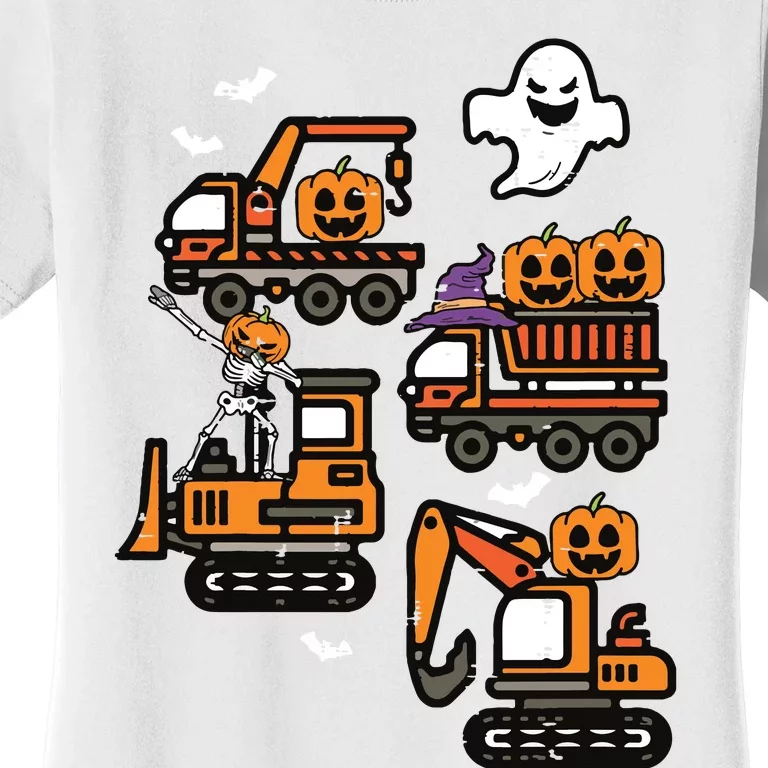 Kids Spooky Construction Trucks Halloween Costume Boy Women's T-Shirt