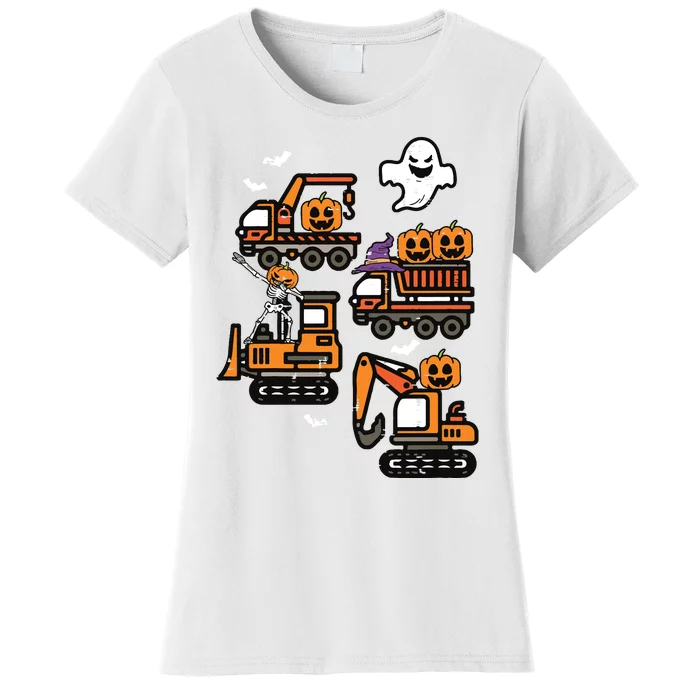 Kids Spooky Construction Trucks Halloween Costume Boy Women's T-Shirt