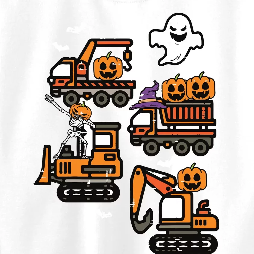 Kids Spooky Construction Trucks Halloween Costume Boy Kids Sweatshirt