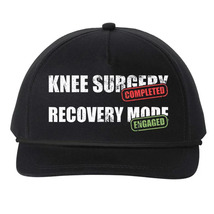 Knee Surgery Completed Recovery Mode Knee Replacement Snapback Five-Panel Rope Hat