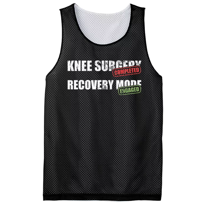 Knee Surgery Completed Recovery Mode Knee Replacement Mesh Reversible Basketball Jersey Tank