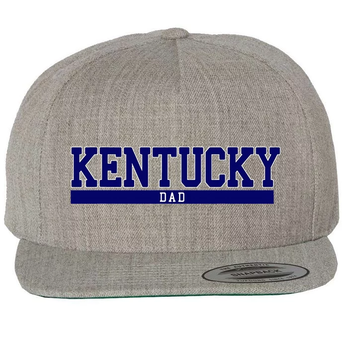 Kentucky State Dad Sports Wool Snapback Cap