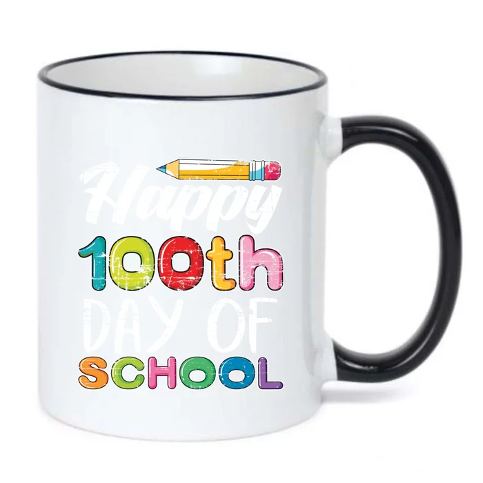 Kindergarten School Drawing Gift 100 Days Of School Gift Black Color Changing Mug