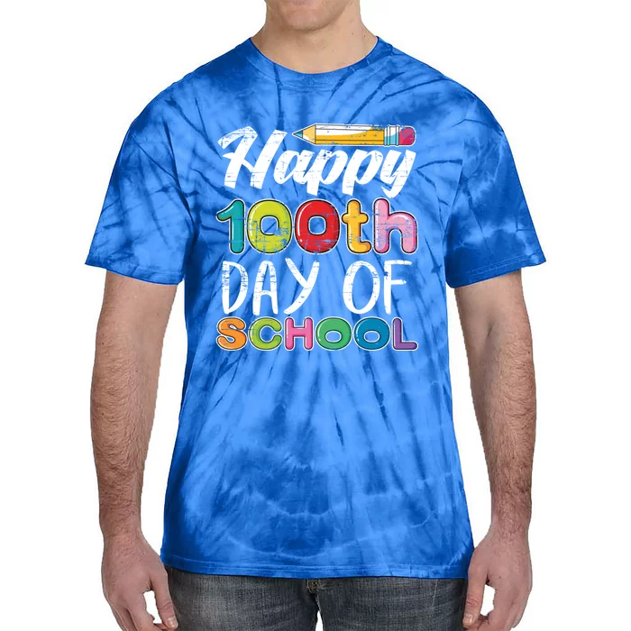 Kindergarten School Drawing Gift 100 Days Of School Gift Tie-Dye T-Shirt