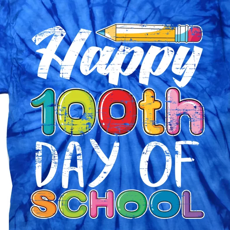 Kindergarten School Drawing Gift 100 Days Of School Gift Tie-Dye T-Shirt