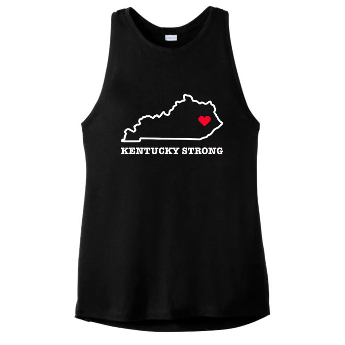 Kentucky Strong Eastern Kentucky Has My Heart Ladies Tri-Blend Wicking Tank