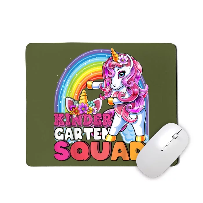 Kindergarten Squad Flossing Unicorn Back To School Mousepad