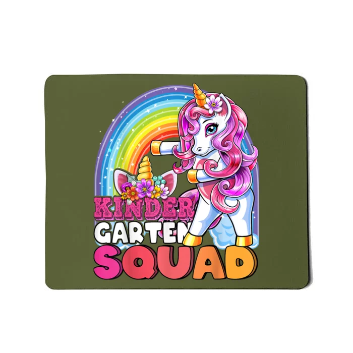 Kindergarten Squad Flossing Unicorn Back To School Mousepad