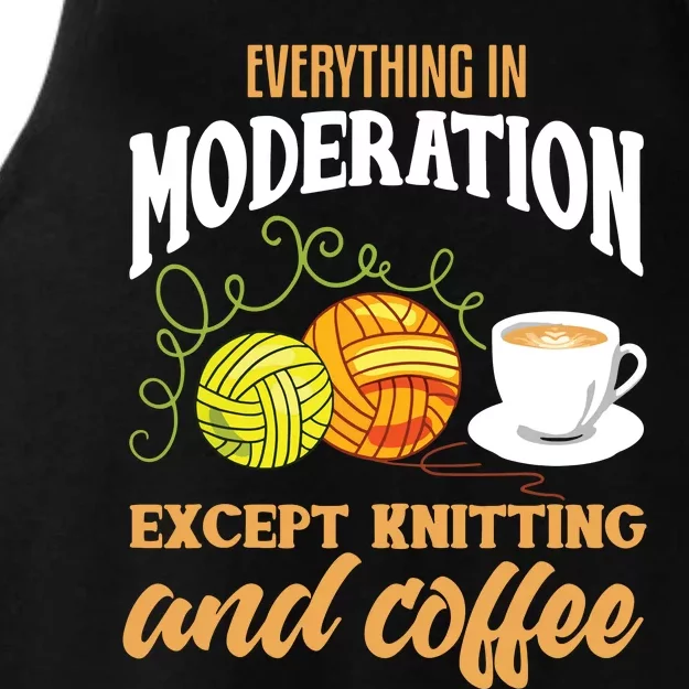 Knitting Shirts Funny Coffee Lover Quote Knitting Lover Ladies Tri-Blend Wicking Tank