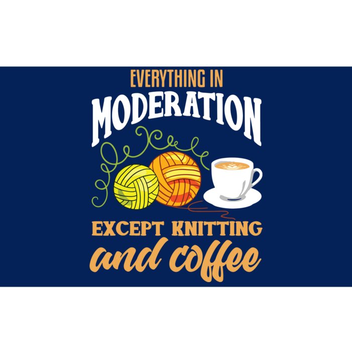 Knitting Shirts Funny Coffee Lover Quote Knitting Lover Bumper Sticker