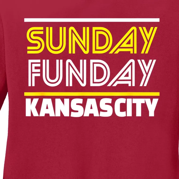 KC Sunday Funday Kansas City Sunday Funday Ladies Long Sleeve Shirt