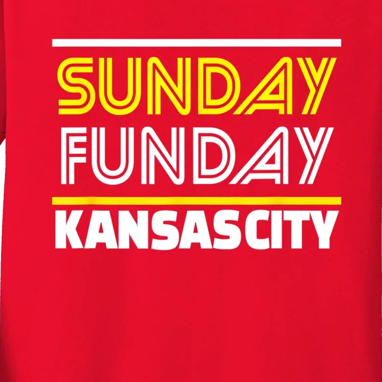 KC Sunday Funday Kansas City Sunday Funday Kids Long Sleeve Shirt