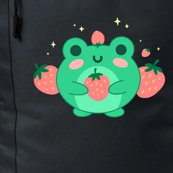 Kawaii Strawberry Frog Cute Retro Japanese Aesthetic Daily Commute Backpack