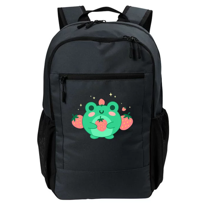 Kawaii Strawberry Frog Cute Retro Japanese Aesthetic Daily Commute Backpack