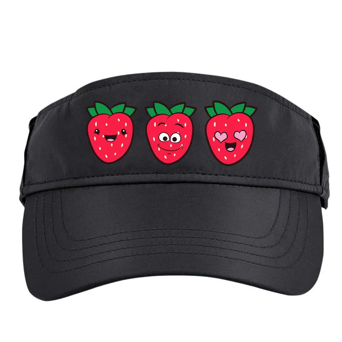 Kawaii Strawberry Fruit Cute Strawberries Adult Drive Performance Visor