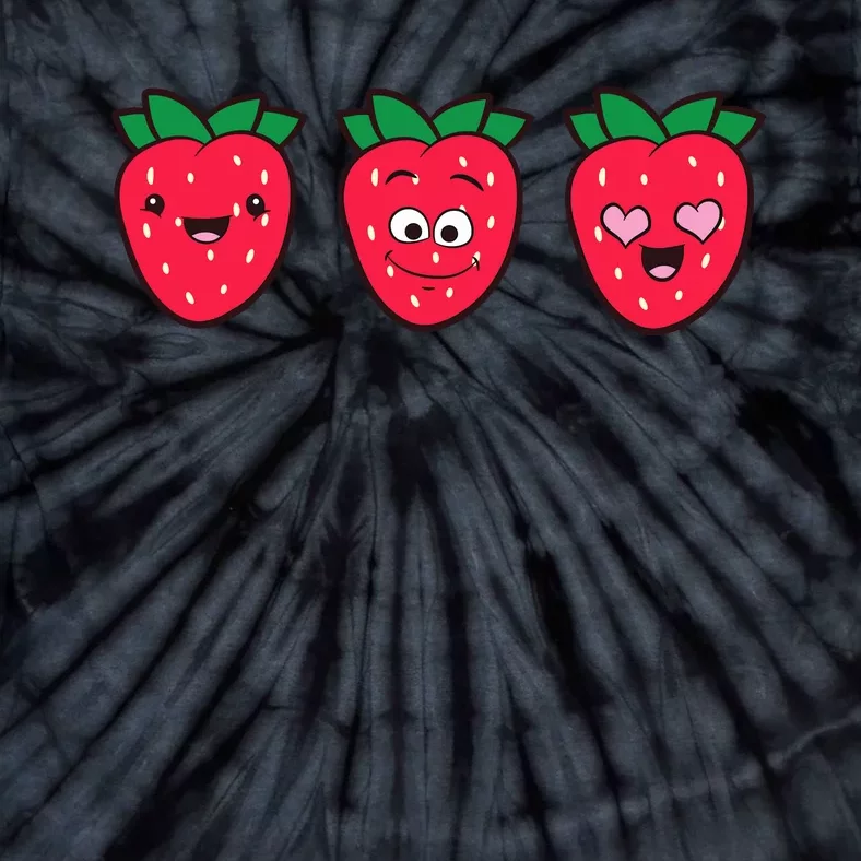 Kawaii Strawberry Fruit Cute Strawberries Tie-Dye T-Shirt