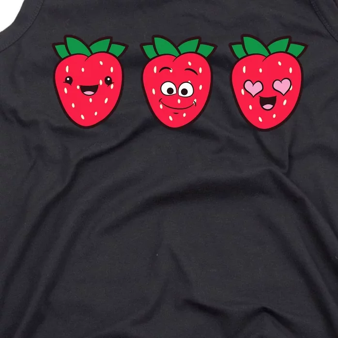 Kawaii Strawberry Fruit Cute Strawberries Tank Top