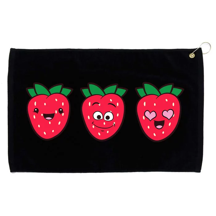 Kawaii Strawberry Fruit Cute Strawberries Grommeted Golf Towel