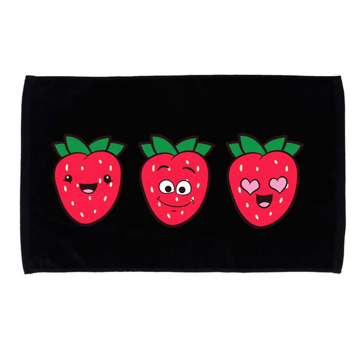 Kawaii Strawberry Fruit Cute Strawberries Microfiber Hand Towel