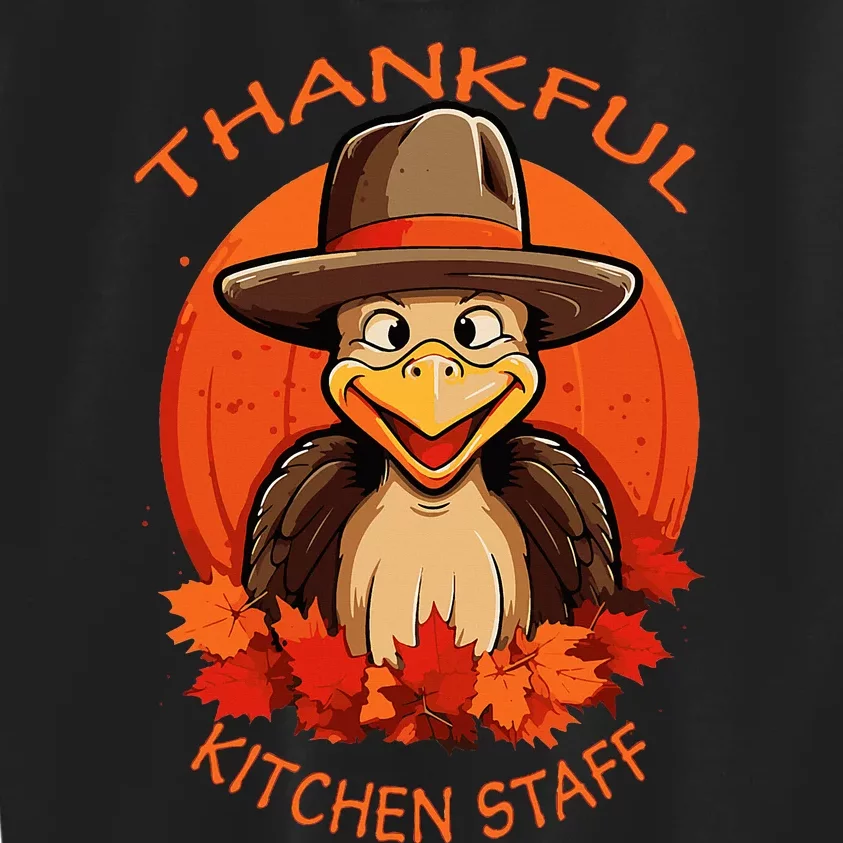 Kitchen Staff Funny Thanksgiving Turkey & Fall Kids Sweatshirt