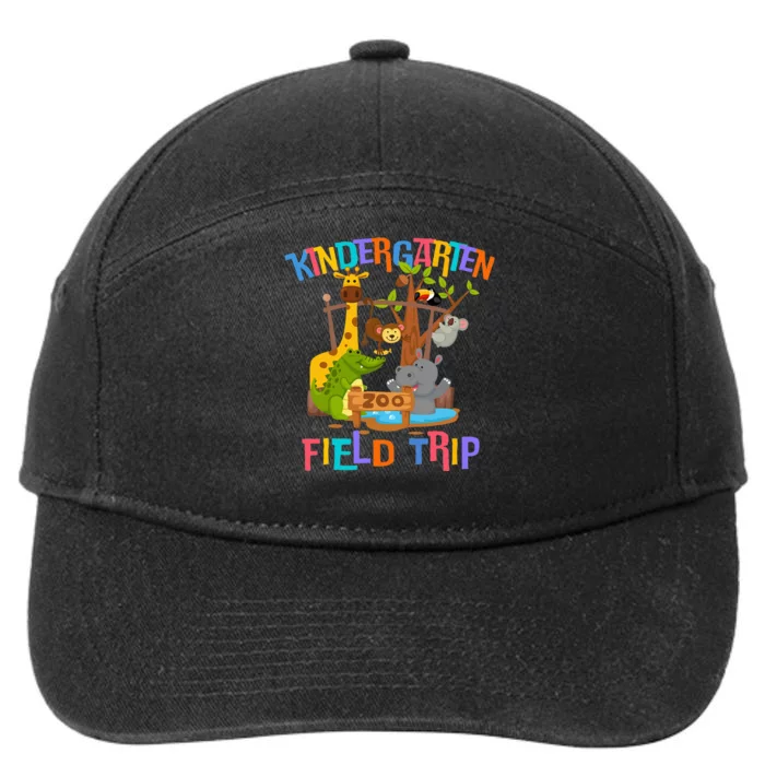 Kindergarten School Field Day Trip Squad 2024 Zoo Animal 7-Panel Snapback Hat