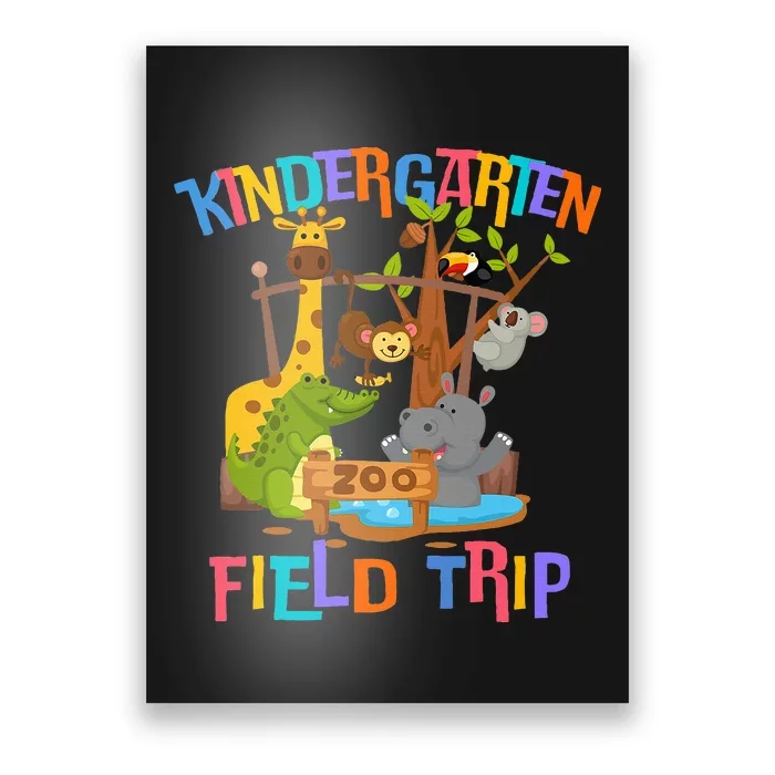 Kindergarten School Field Day Trip Squad 2024 Zoo Animal Poster